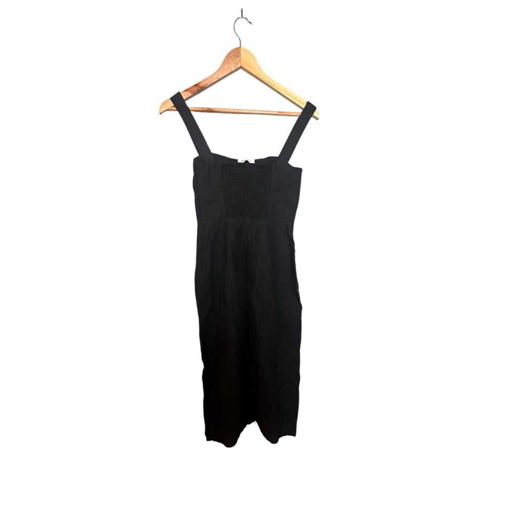 NWT & Other Stories Strappy Linen Midi Dress Black 0 - Picture 7 of 8